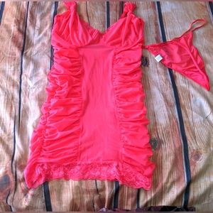 Hot pink lingerie